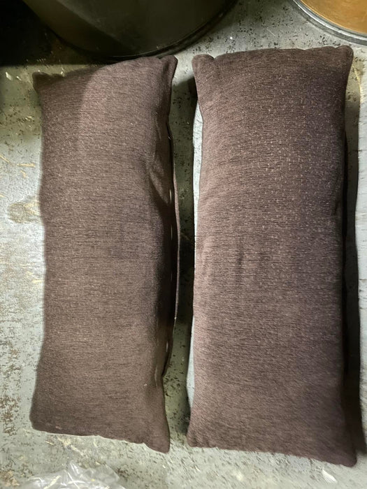 Chocolate brown long decorative pillow
