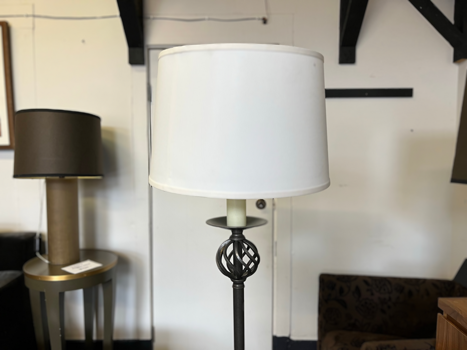 Grey Metal Floor Lamp