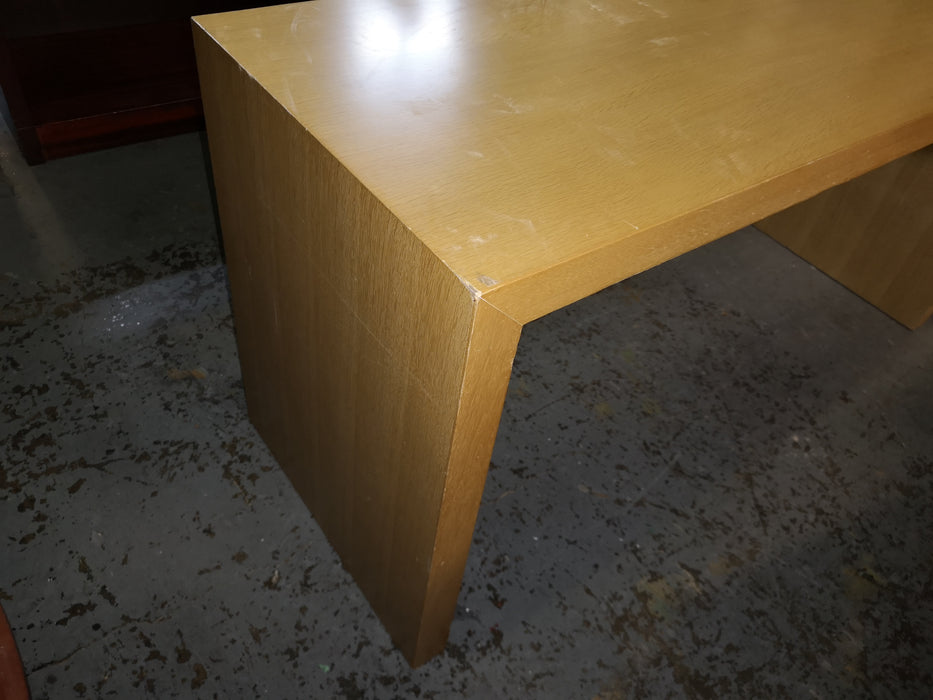 Long Wood Desk with Solid Sides HIL