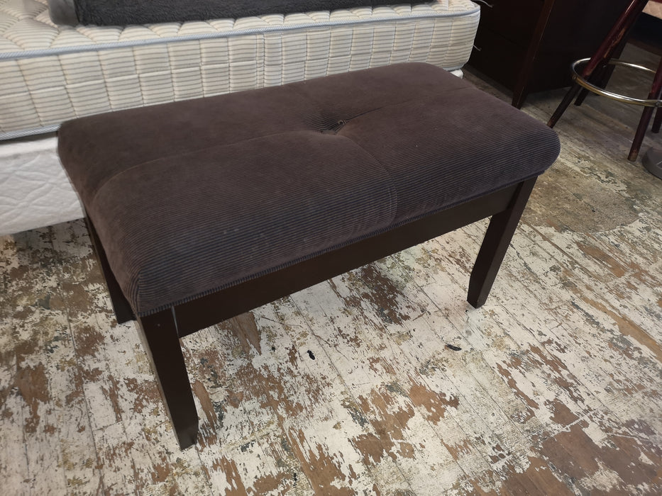 Brown Upholstered Ottoman CLW