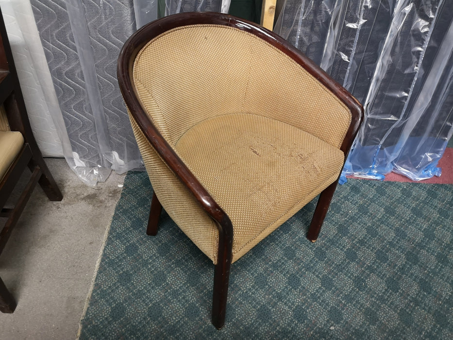 Brown Barrel Chair
