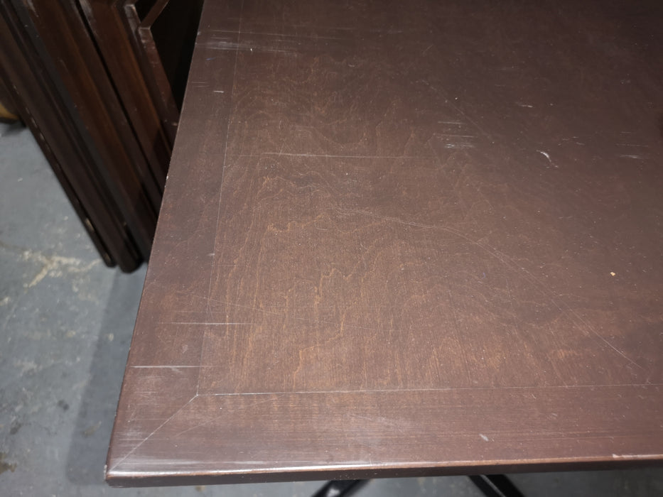 Dark wood square table top