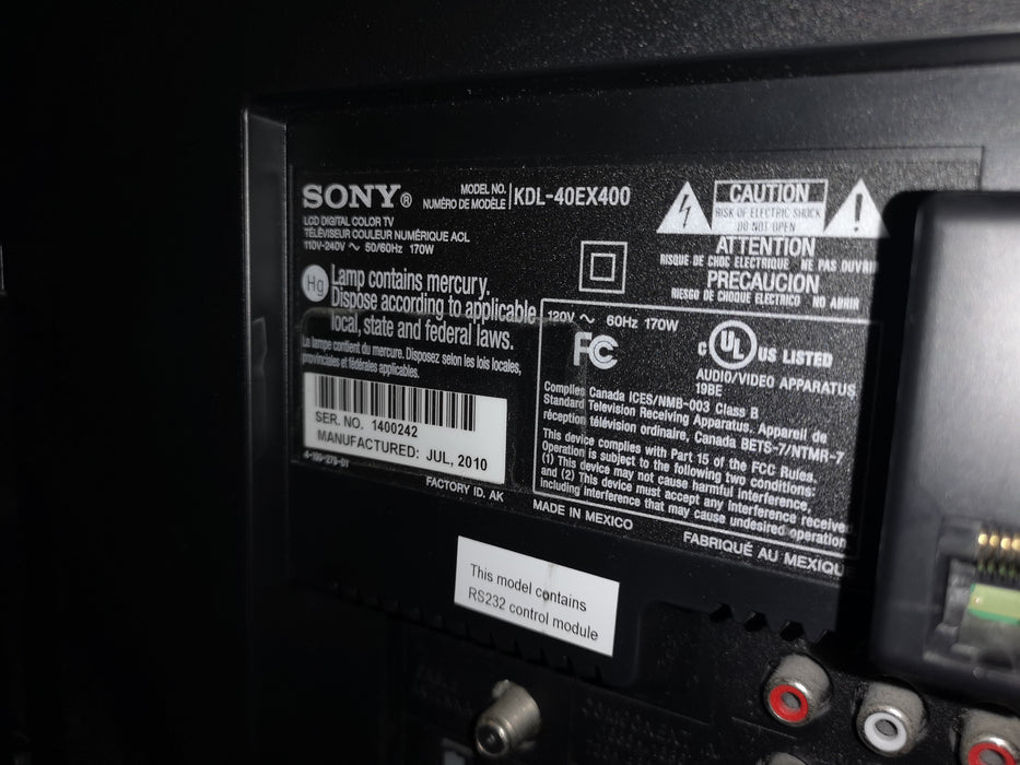 Sony 40" TV