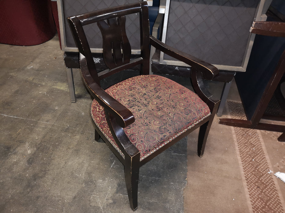 Asian Inspired Dining Chair with Arms