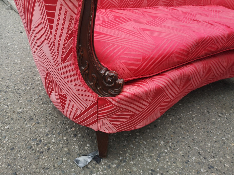 Red traditional sofa