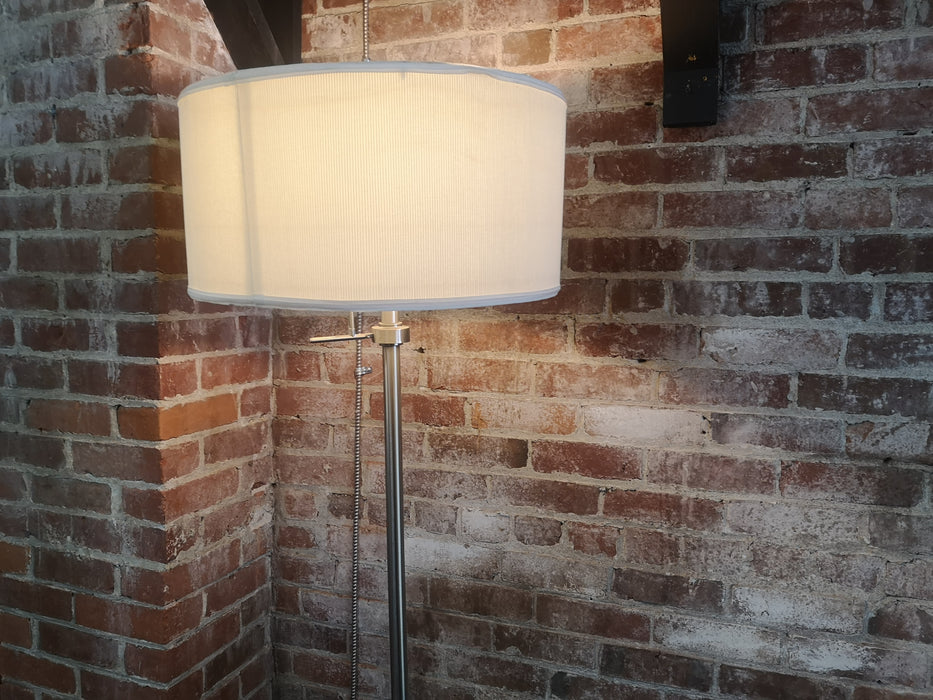 Chrome Floor lamp with Ribbed Base
