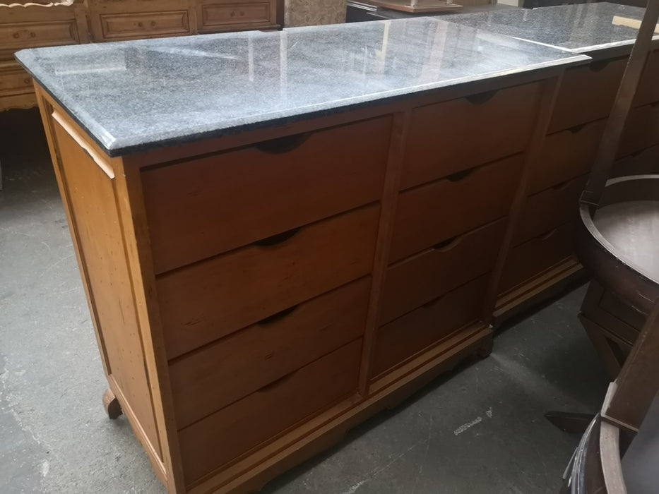 Granite Top Dresser with 8 drawer