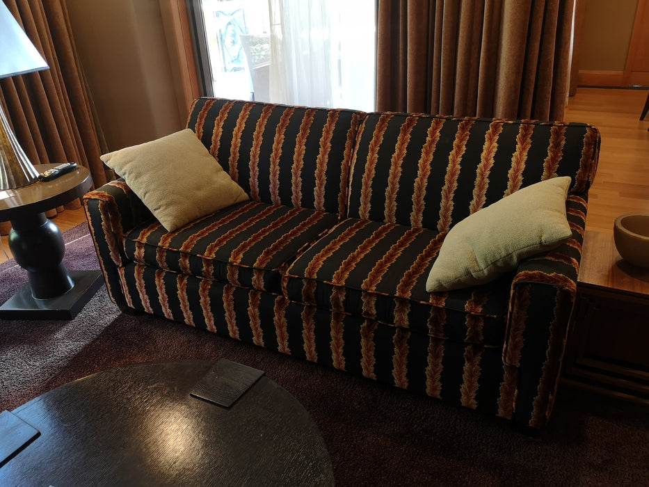 Sofa Four Seasons Black with Abstract Stripe