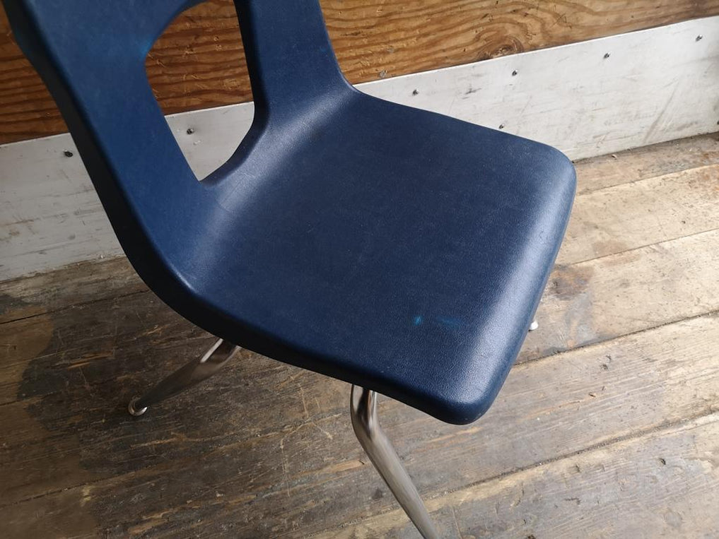 Blue Plastic Chairs for rent to the Film Industry I Anizco Furniture