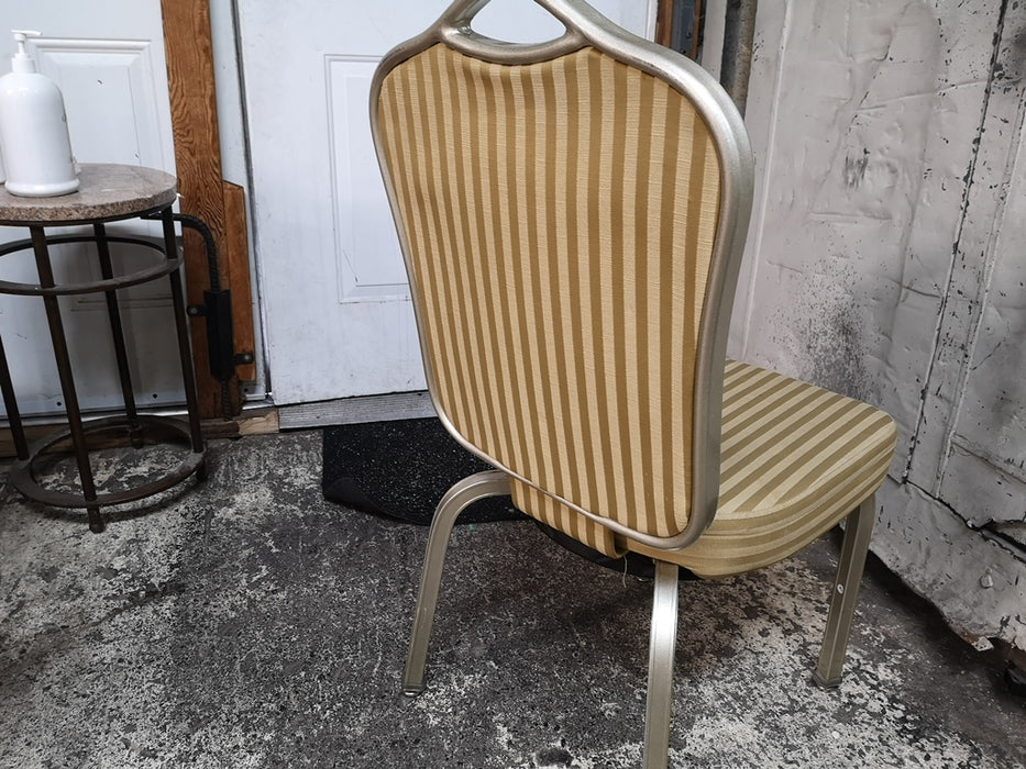 Gold Striped Stacking Chair