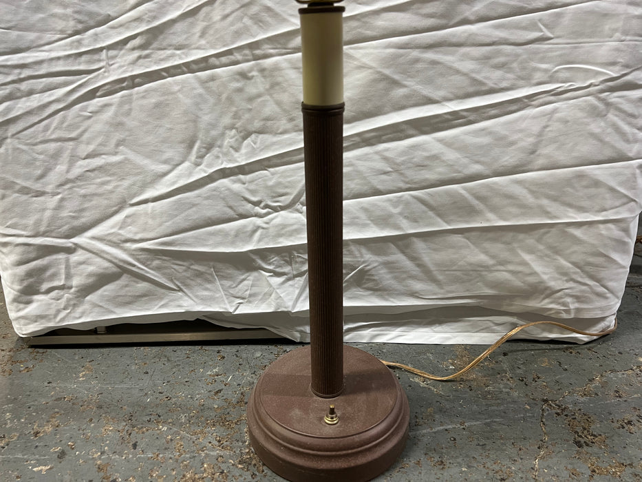 Brown metal table lamp