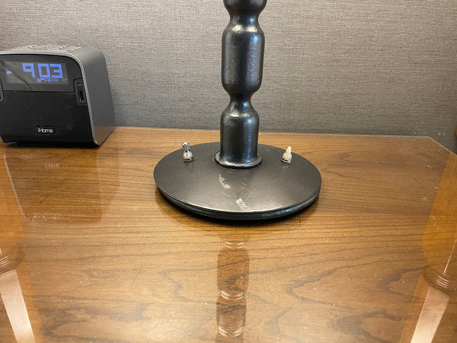 Dark grey metal table lamp