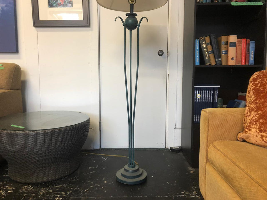 Green Metal Floor Lamp